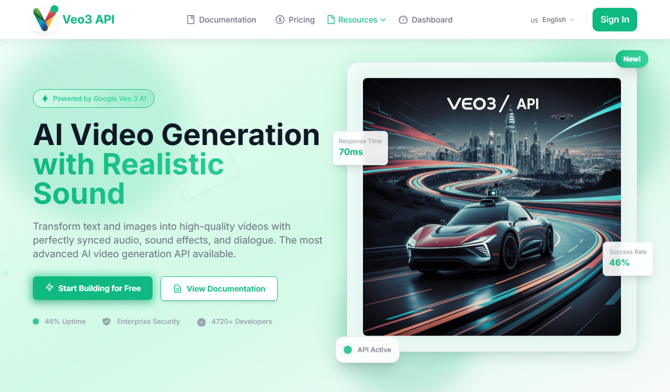 Veo2 API – AI Video API for Developers app screenshot