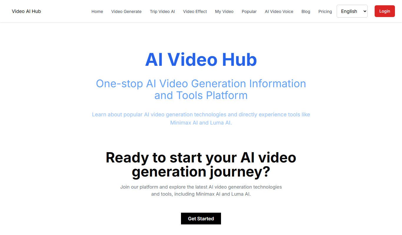 VIDEO AI HUB app screenshot