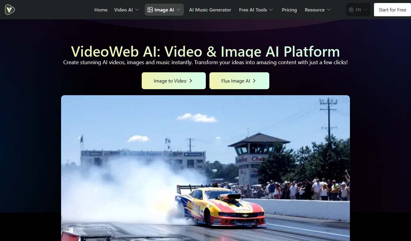 VideoWeb AI app screenshot