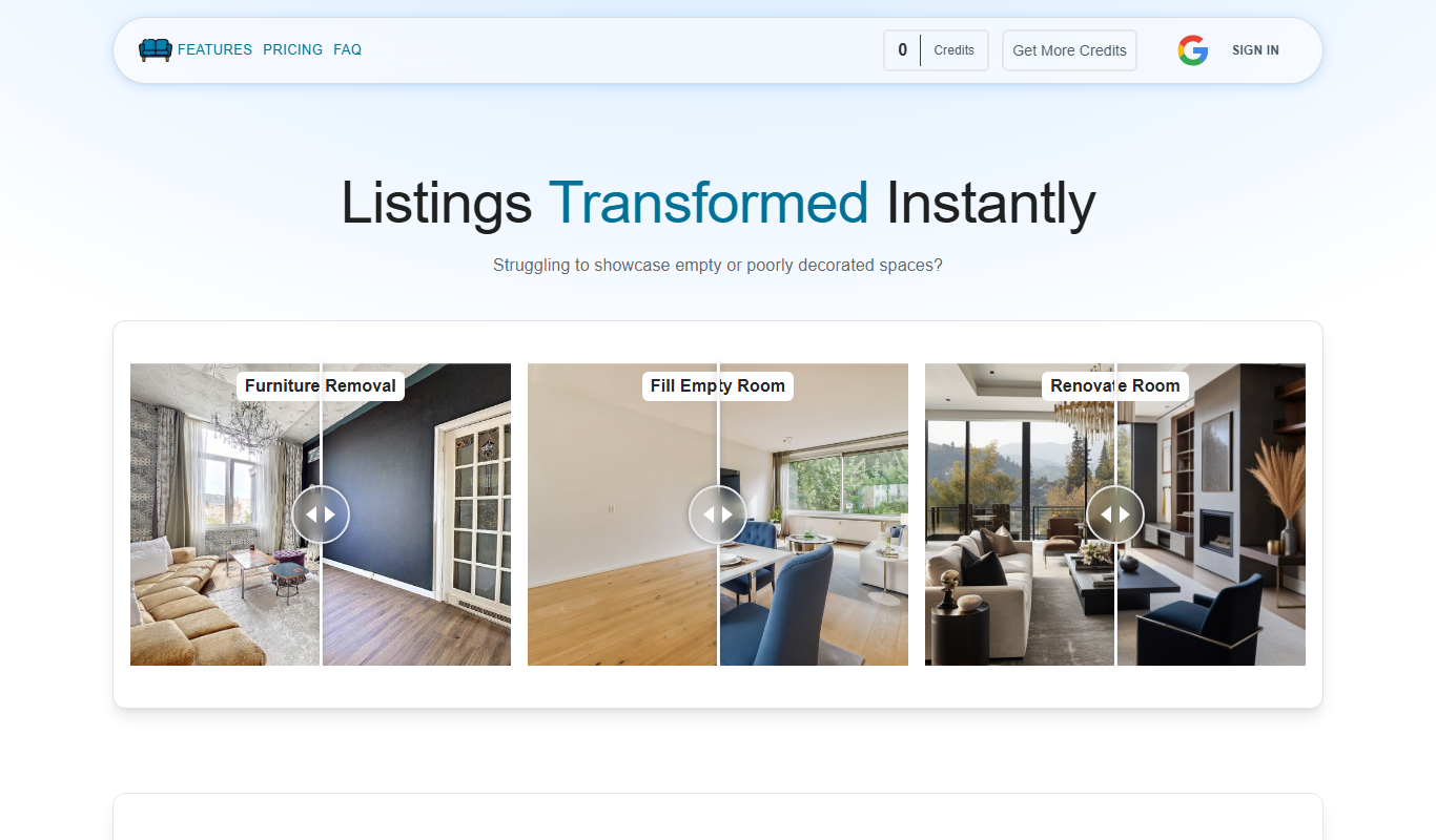 VirtualStagingAi app screenshot