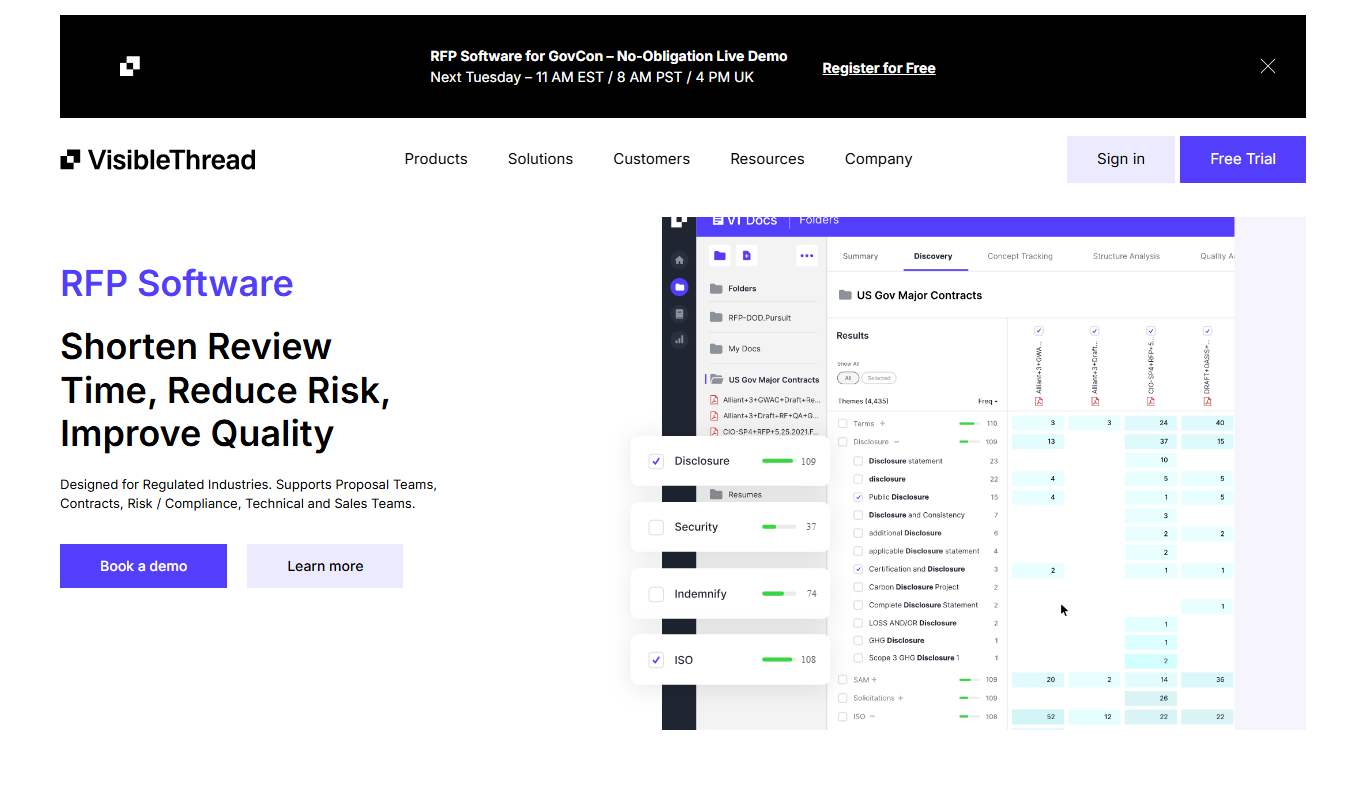 visiblethread.com app screenshot