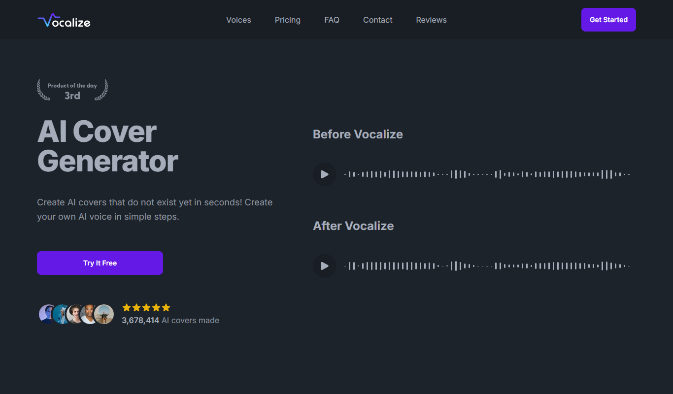 vocalize.fm app screenshot