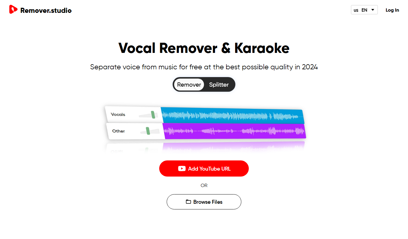 VocalRemover.co app screenshot