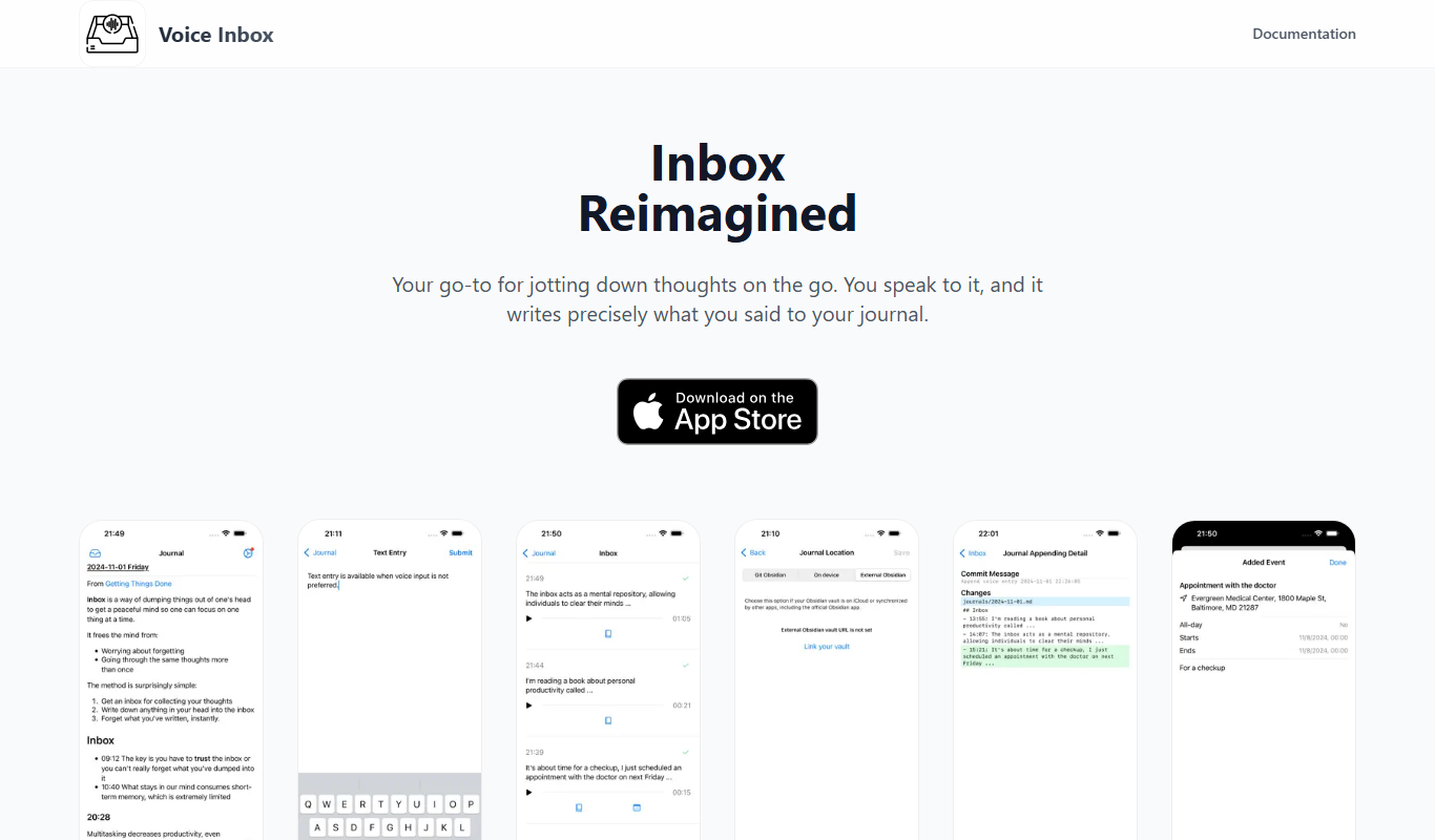 Voice Inbox app screenshot