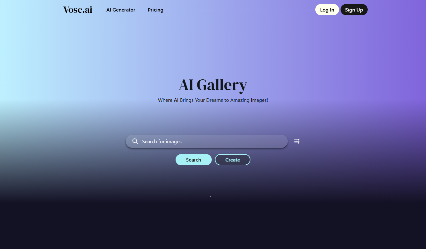 Screenshot of the Vose.ai interface