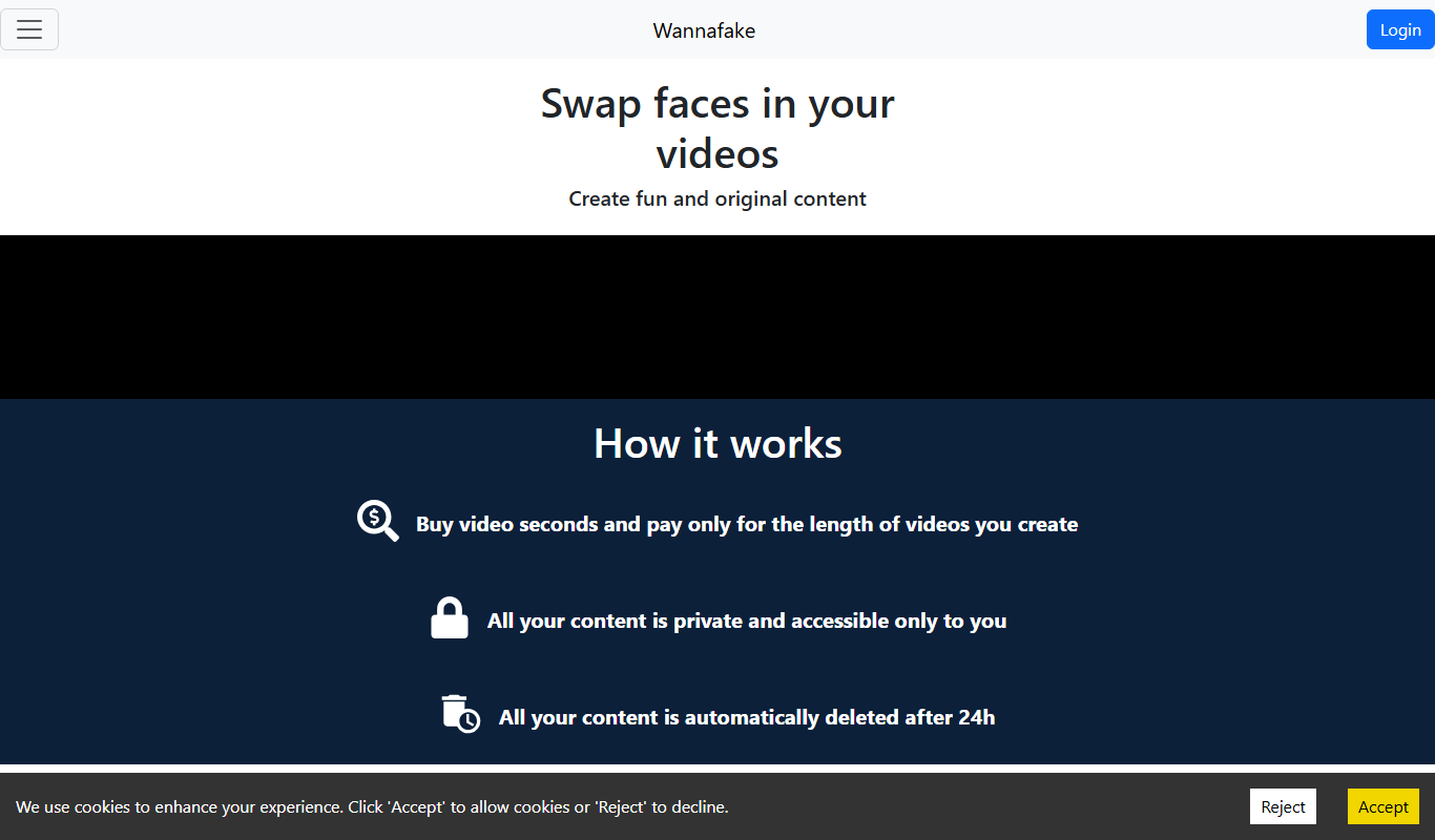 Wannafake app screenshot