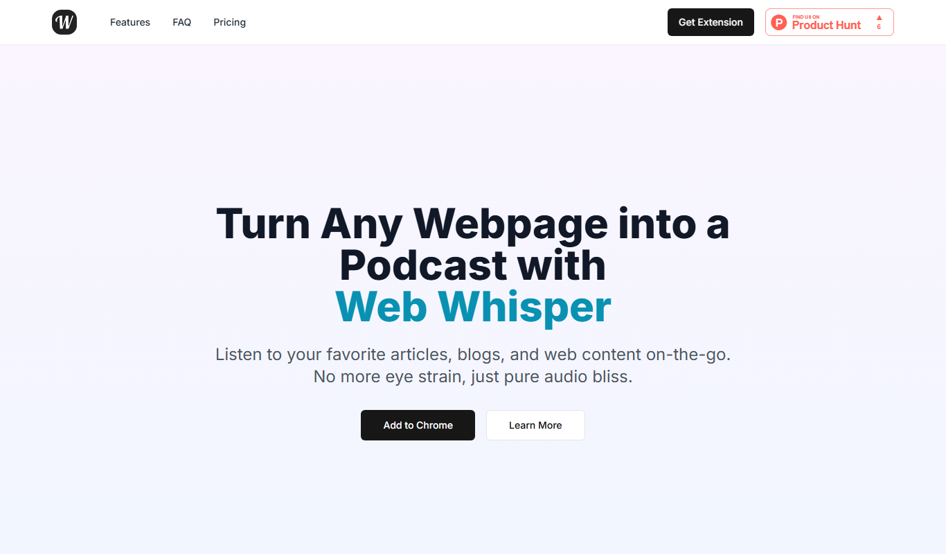 Web Whisper app screenshot