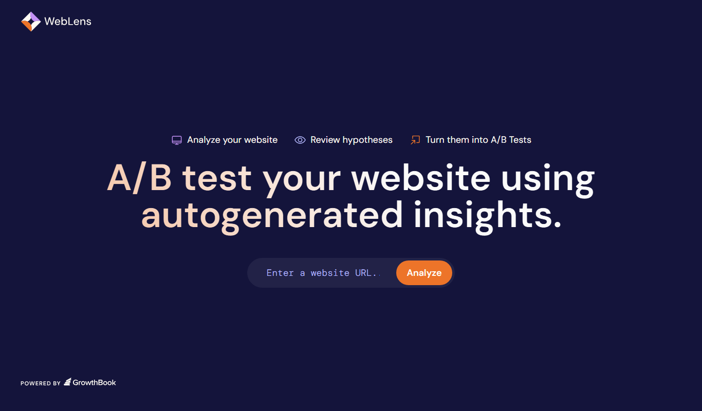 WebLens app screenshot