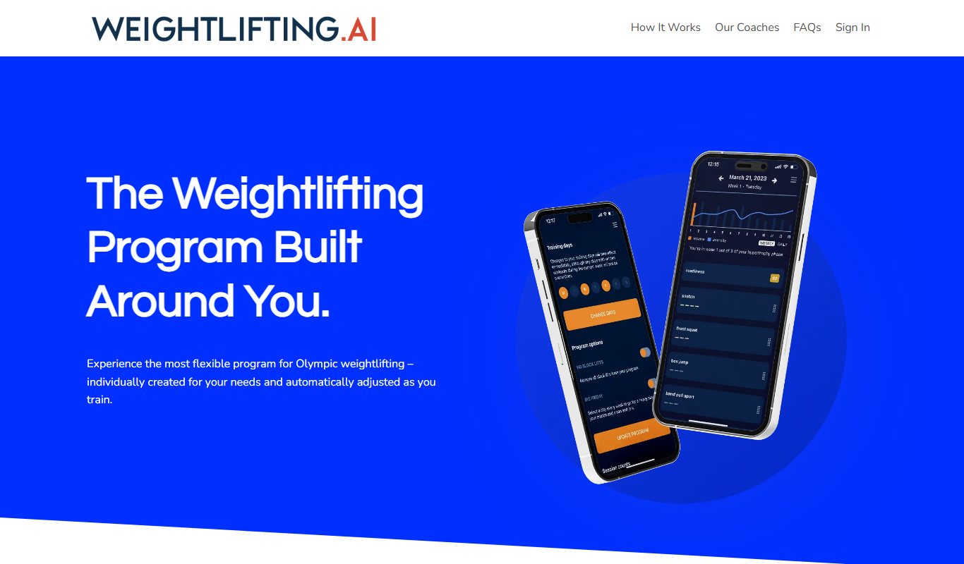 Weightlifting.AI app screenshot