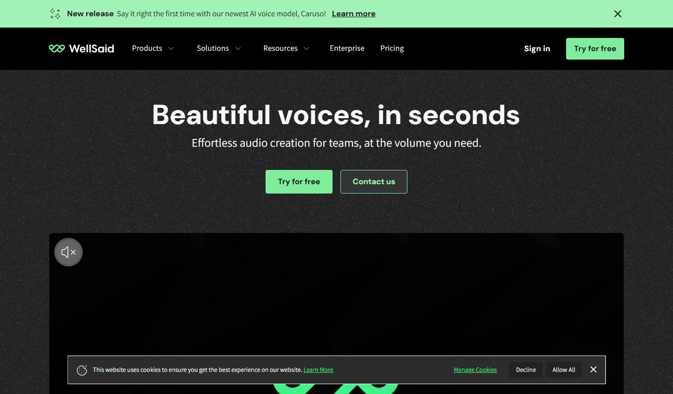 Wellsaidlabs app screenshot
