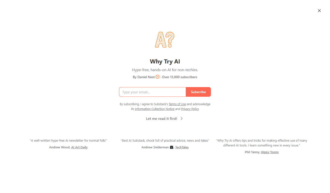 Why Try AI app screenshot