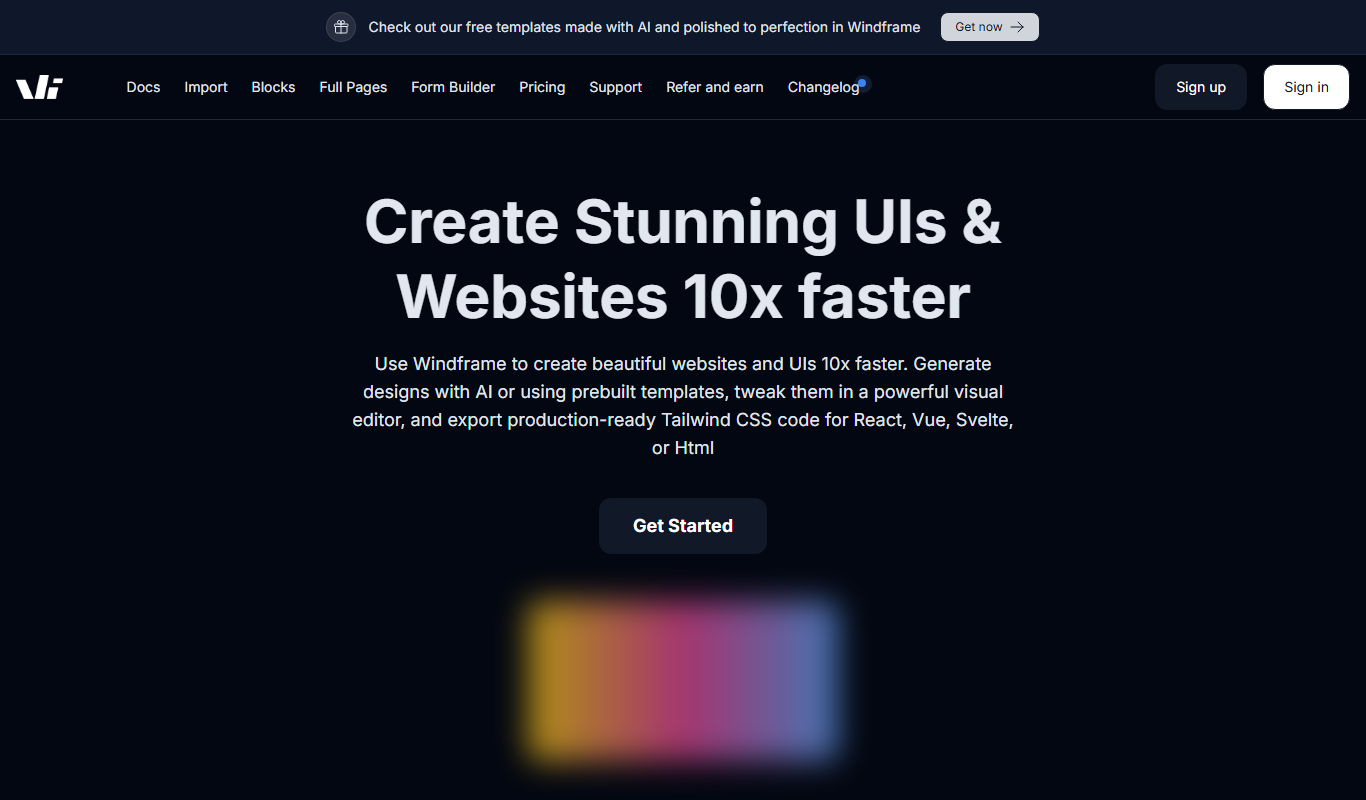 Windframe app screenshot
