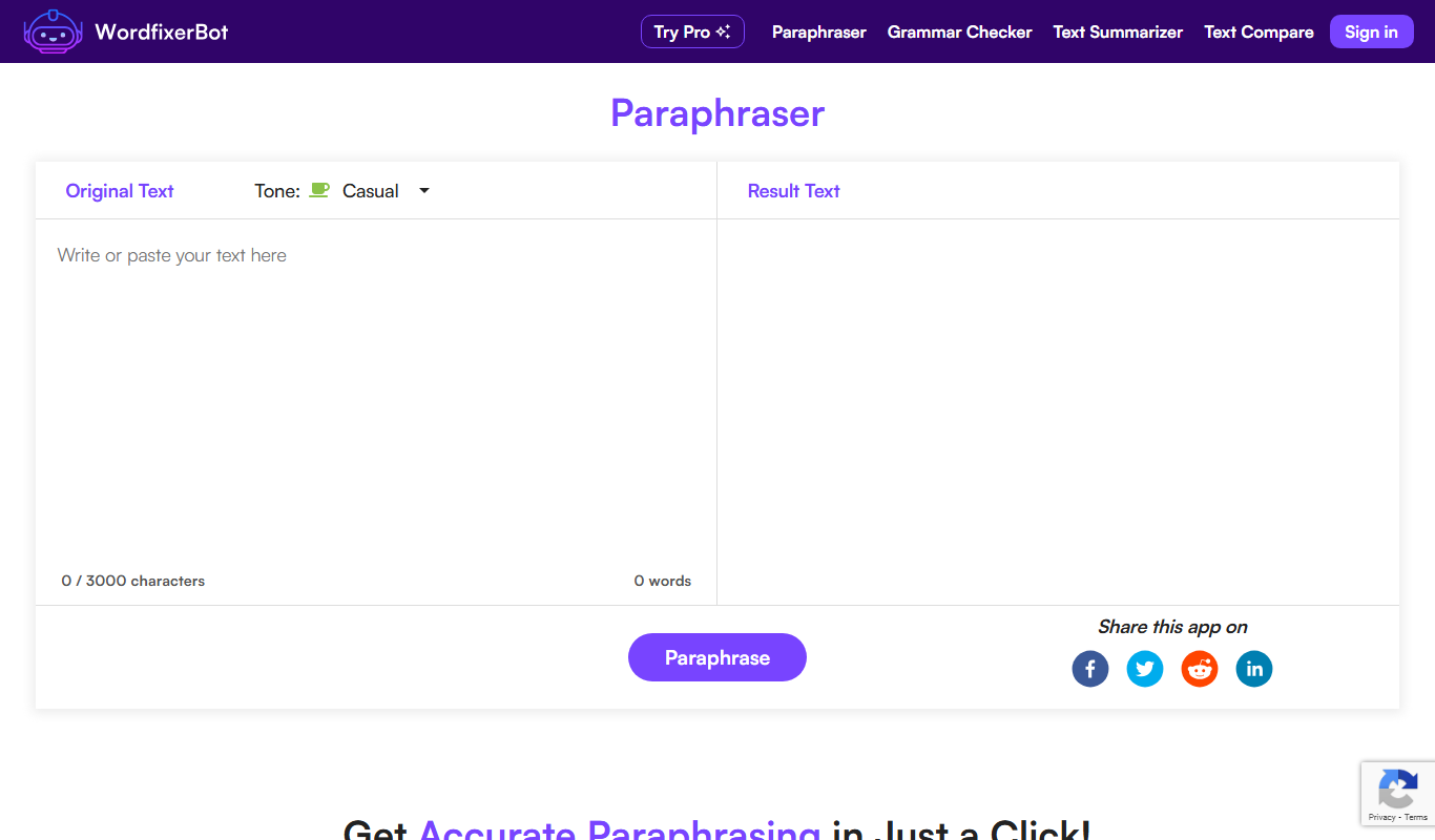 WordfixerBot app screenshot