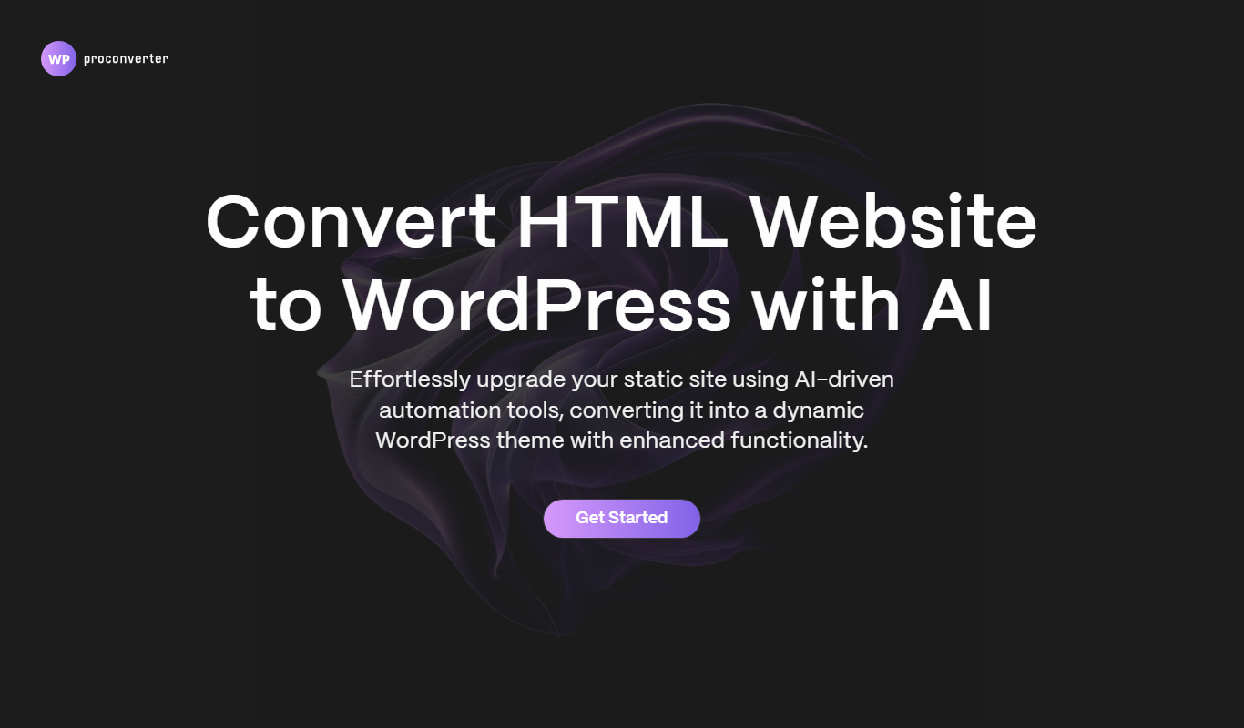 Screenshot of the WordPress Pro Converter interface