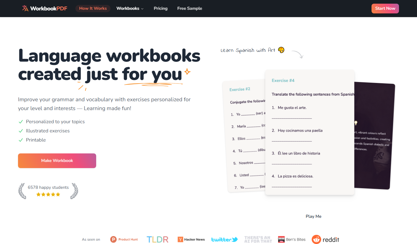 Screenshot of WorkbookPDF online PDF editor interface