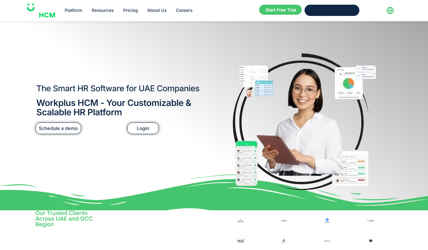 Screenshot of WorkPlus HCM interface