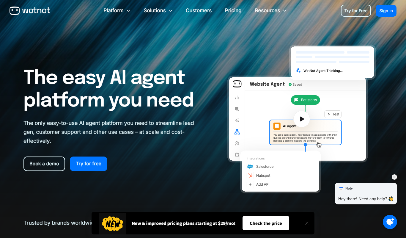 wotnot.io app screenshot
