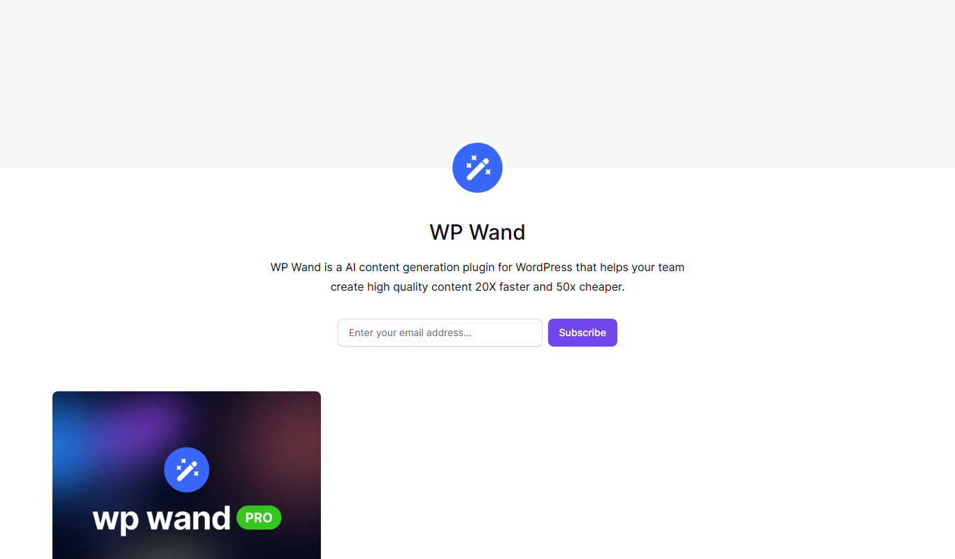 WP Wand app screenshot