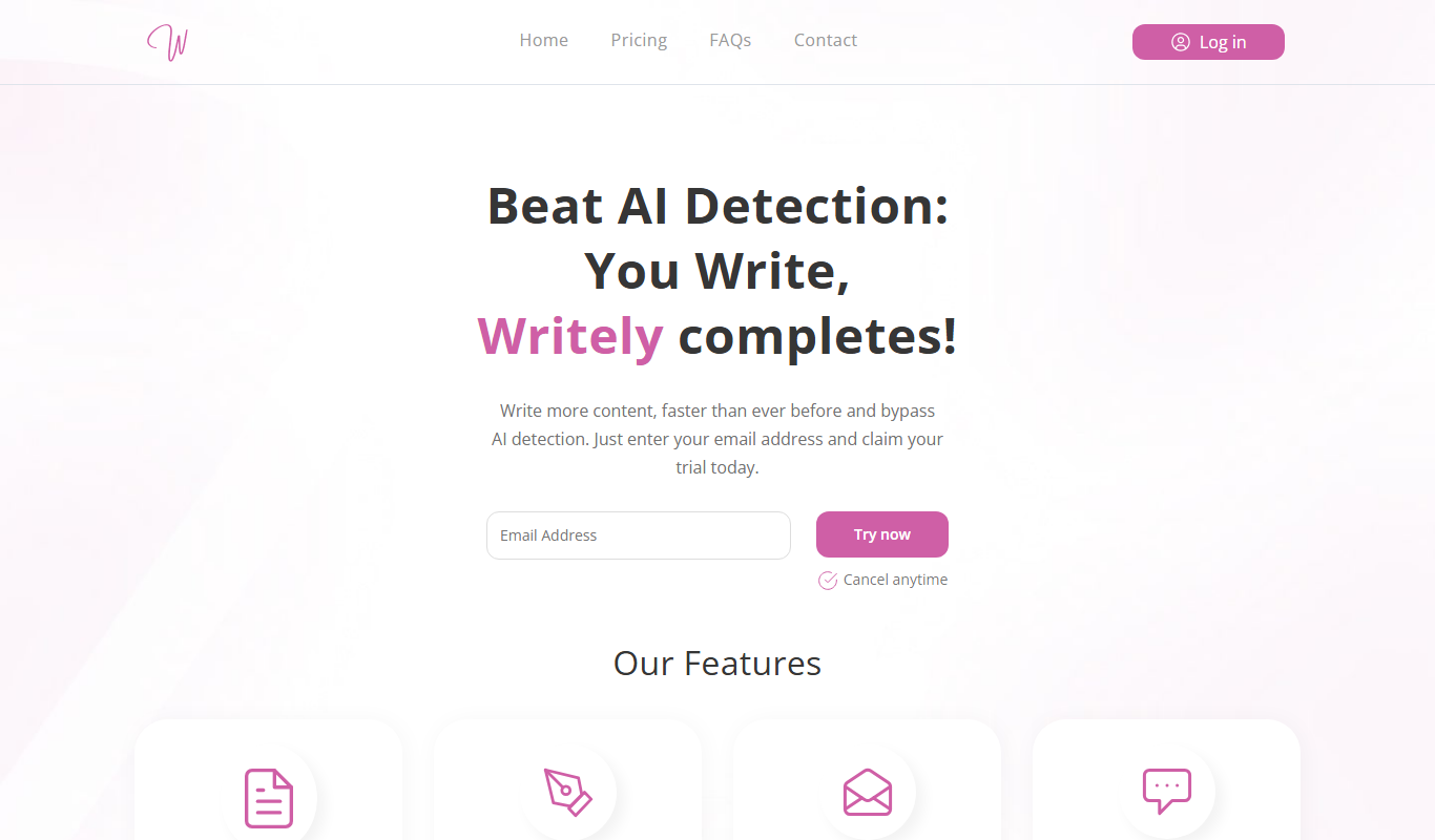 Writely app screenshot