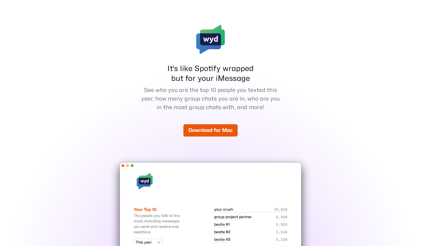 wyd.chat app screenshot