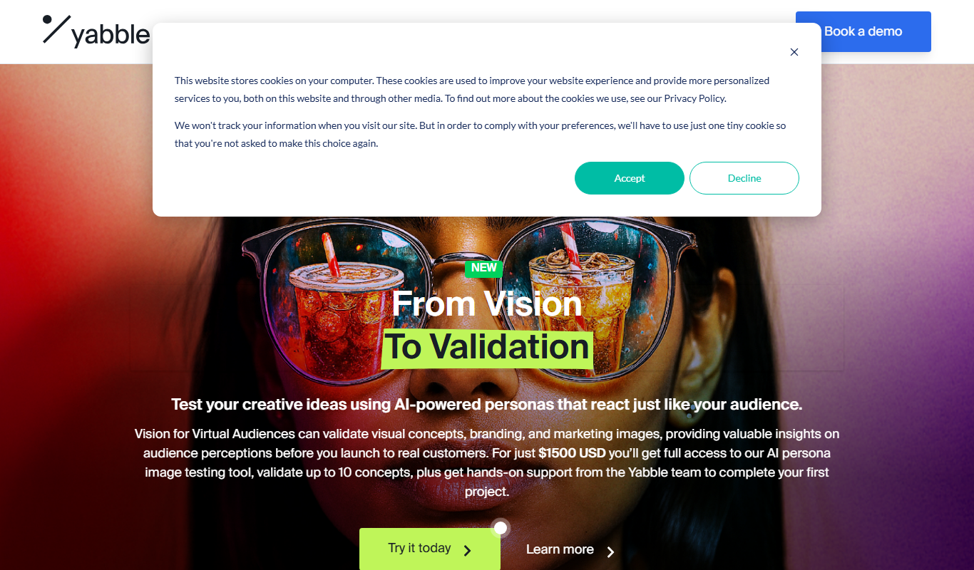 Yabble app screenshot