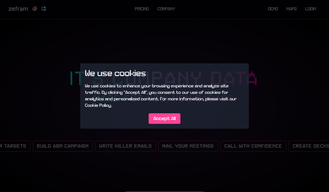 Zefram app screenshot