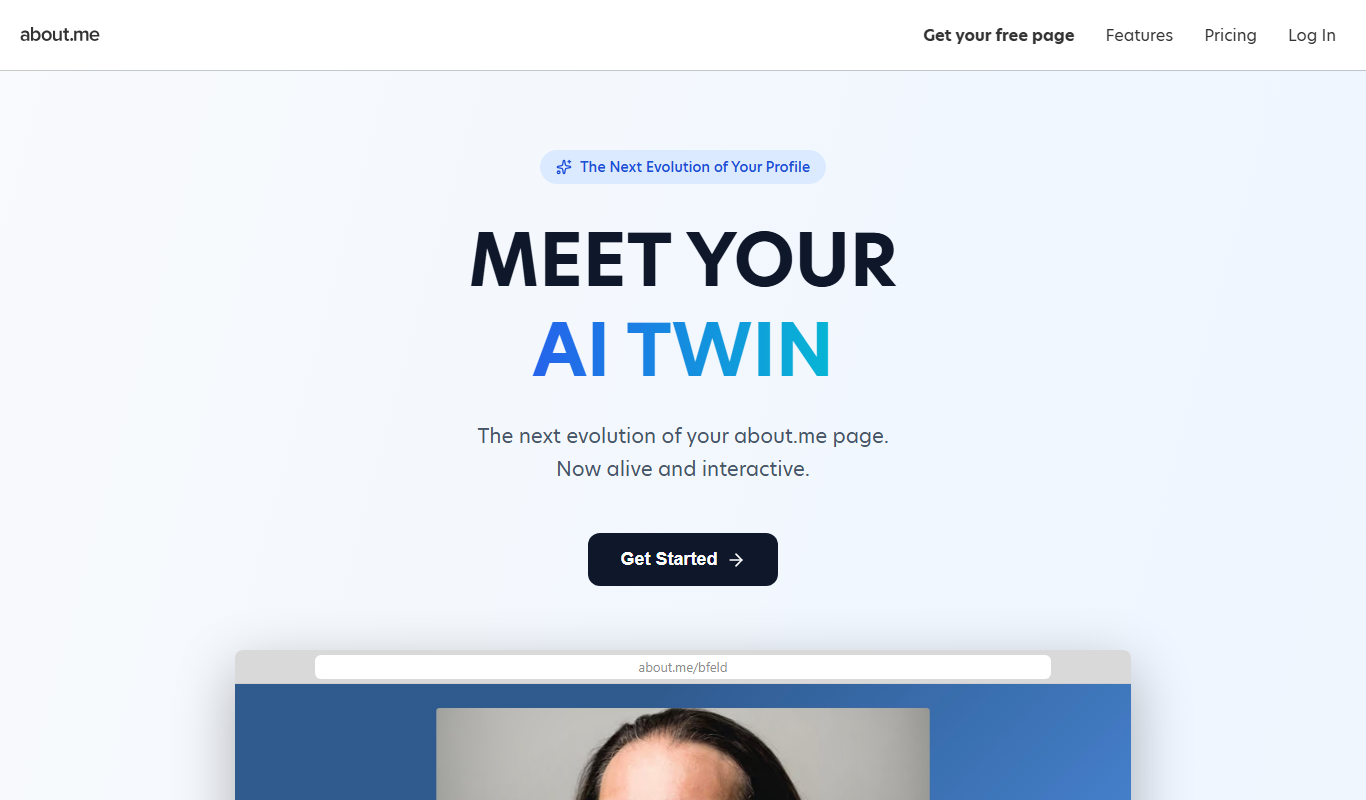 About.me app screenshot