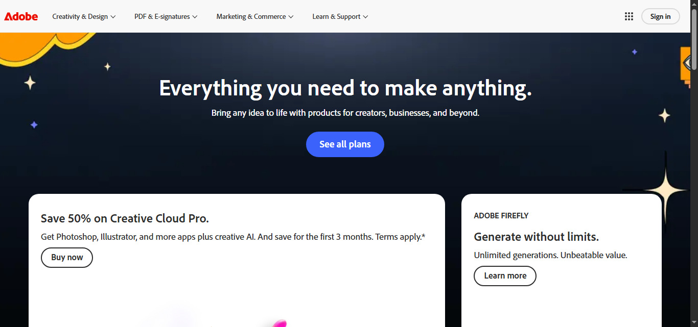 Adobe app screenshot