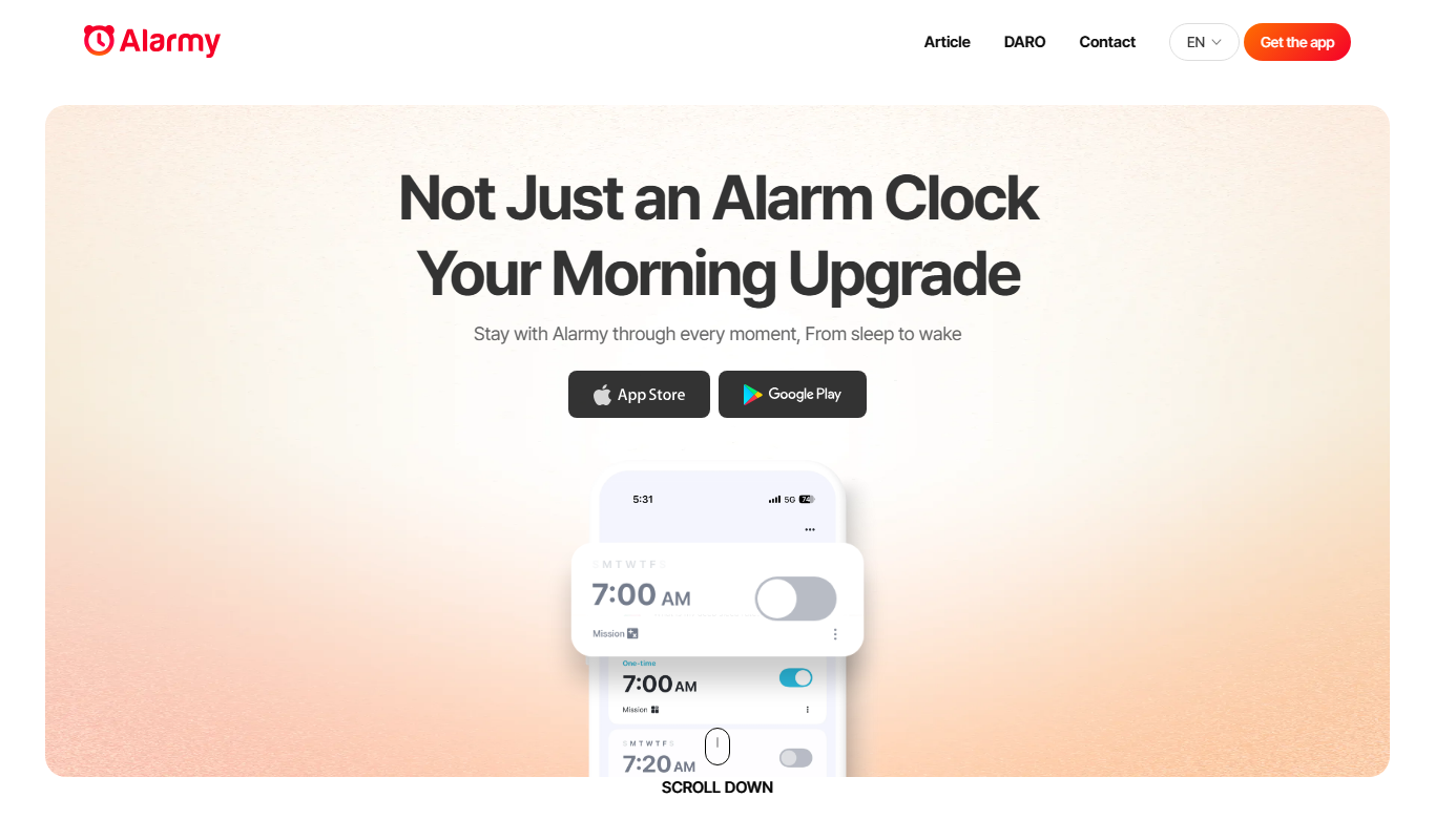 Alarmy app screenshot