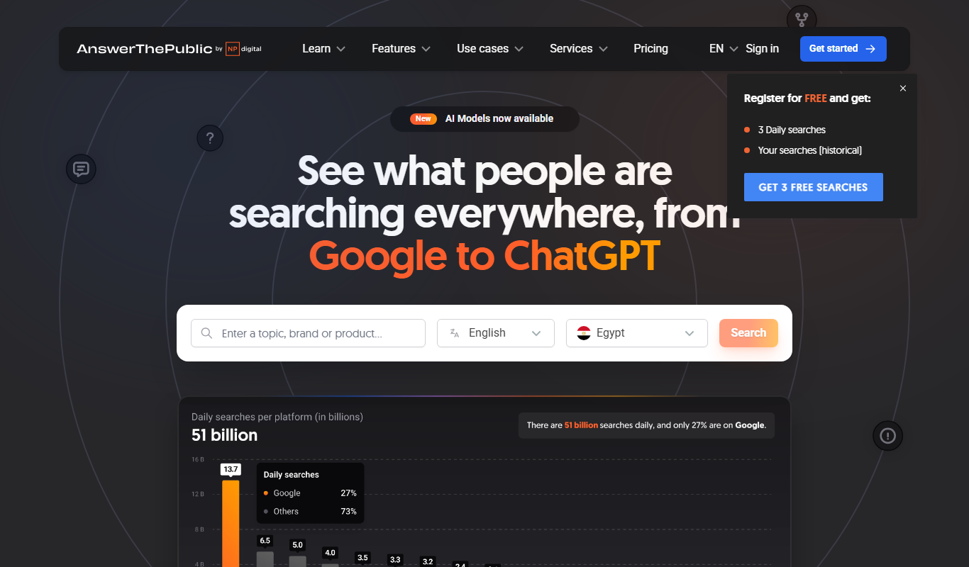 AnswerThePublic app screenshot