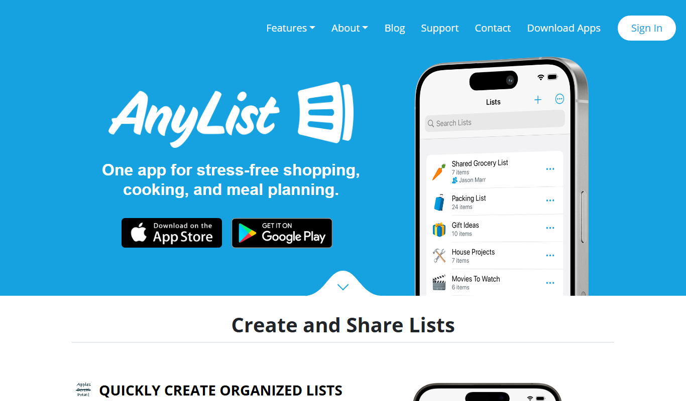 AnyList app screenshot