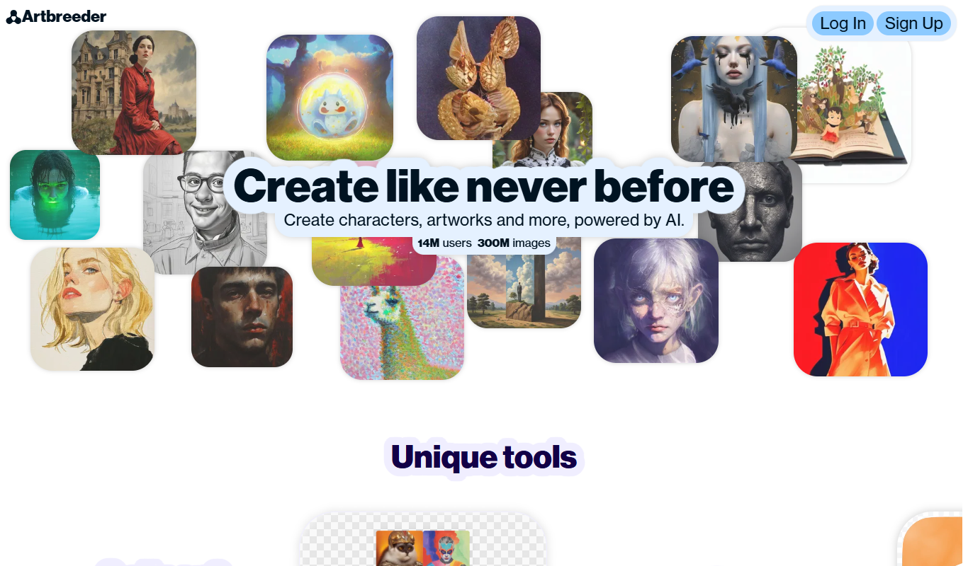 Artbreeder app screenshot