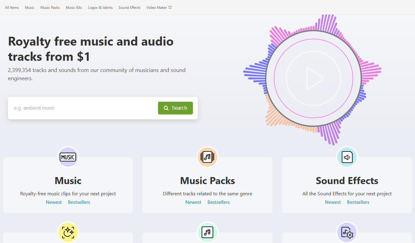 AudioJungle app screenshot