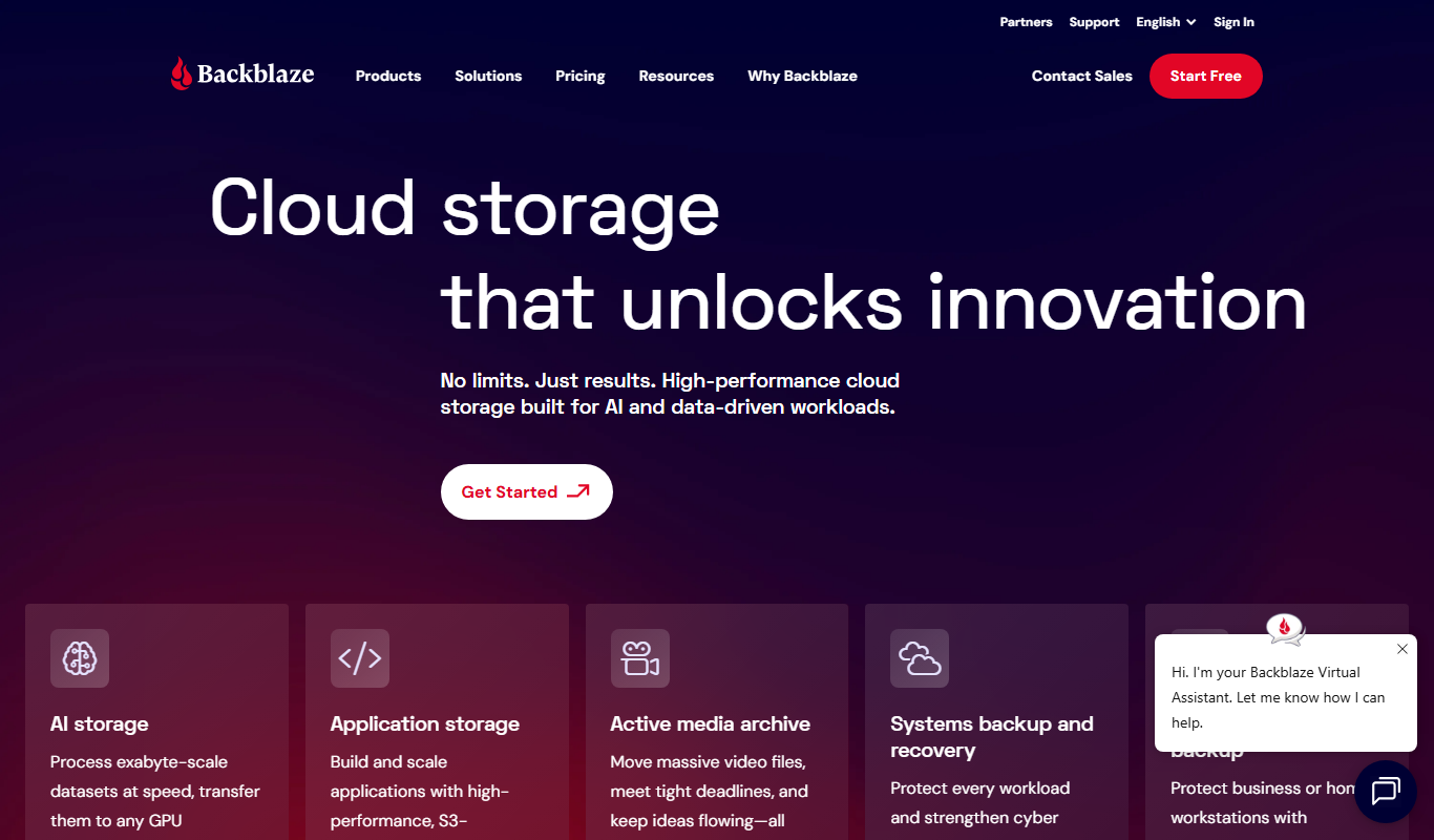 Backblaze app screenshot