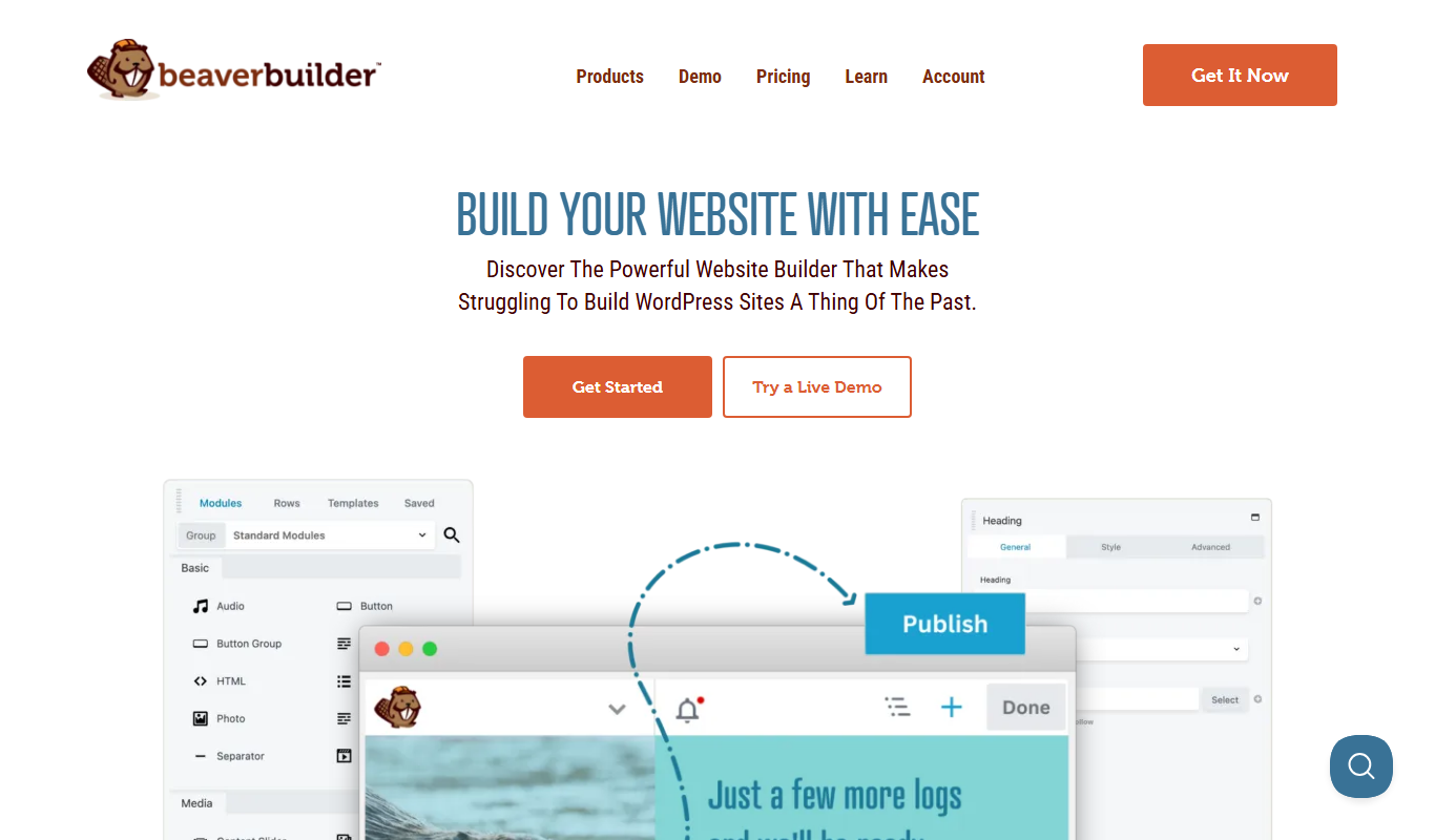 Beaver Builder app screenshot