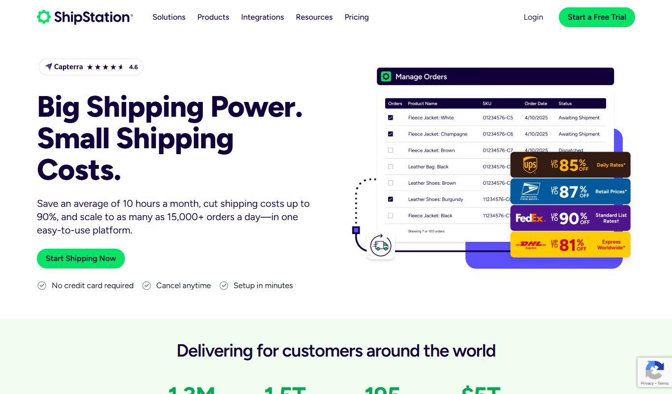 Better Shipping app screenshot