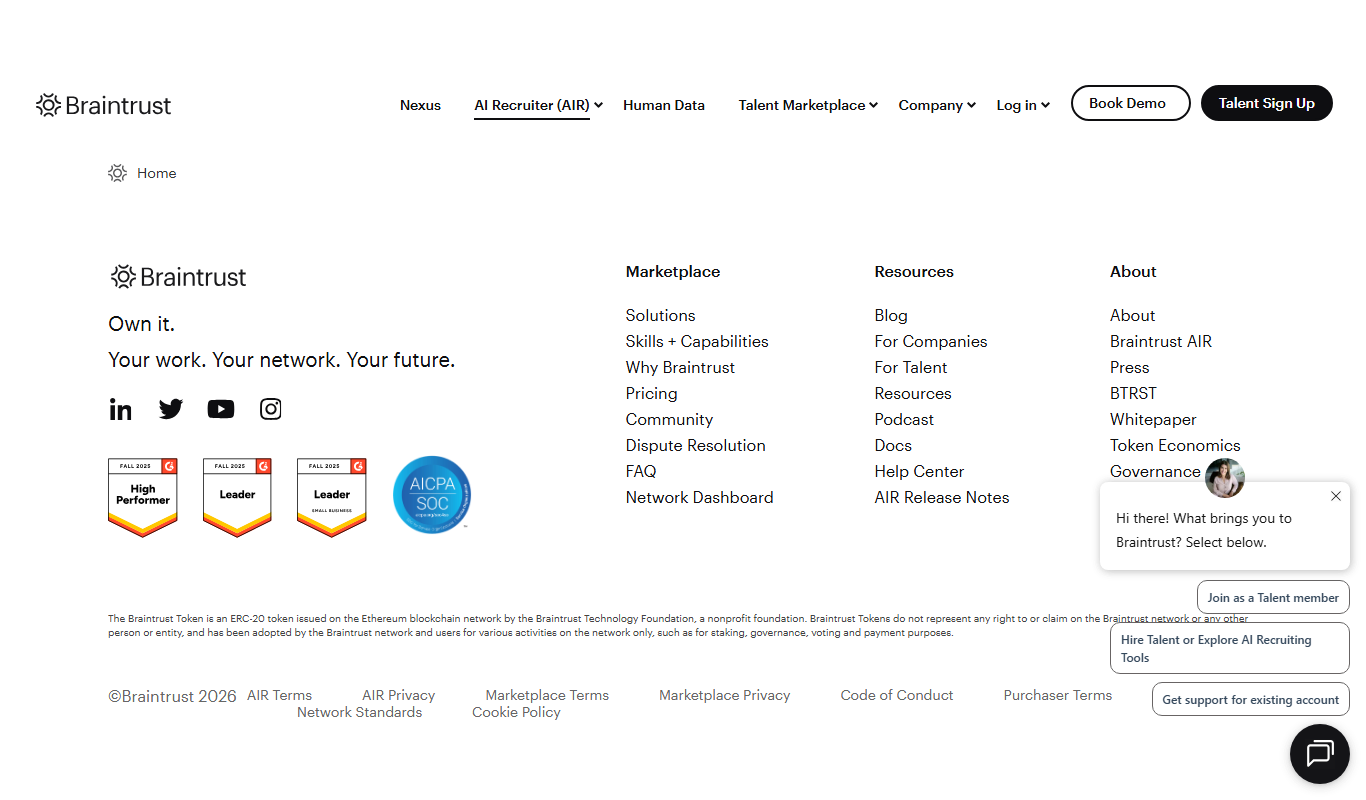 Braintrust Decentralized Freelance Talent Network For Tech Hiring