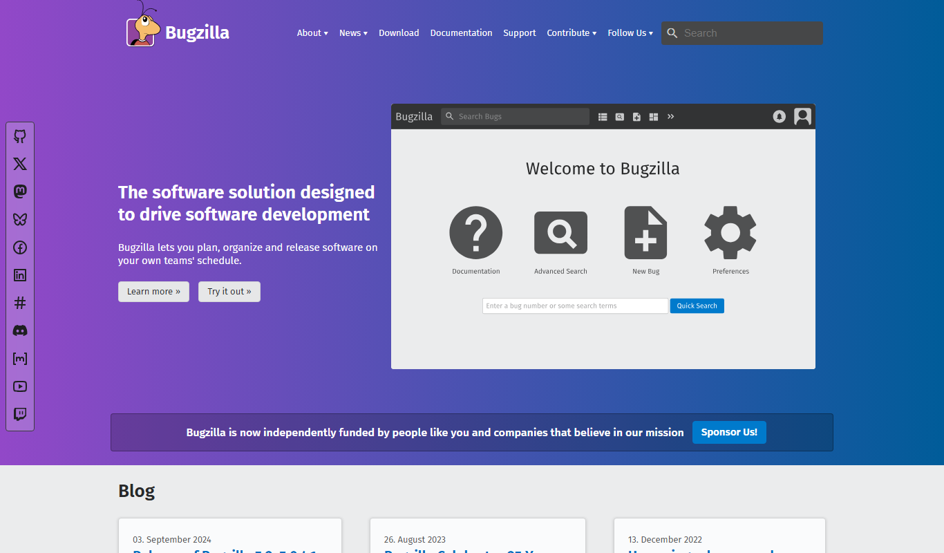 Bugzilla app screenshot