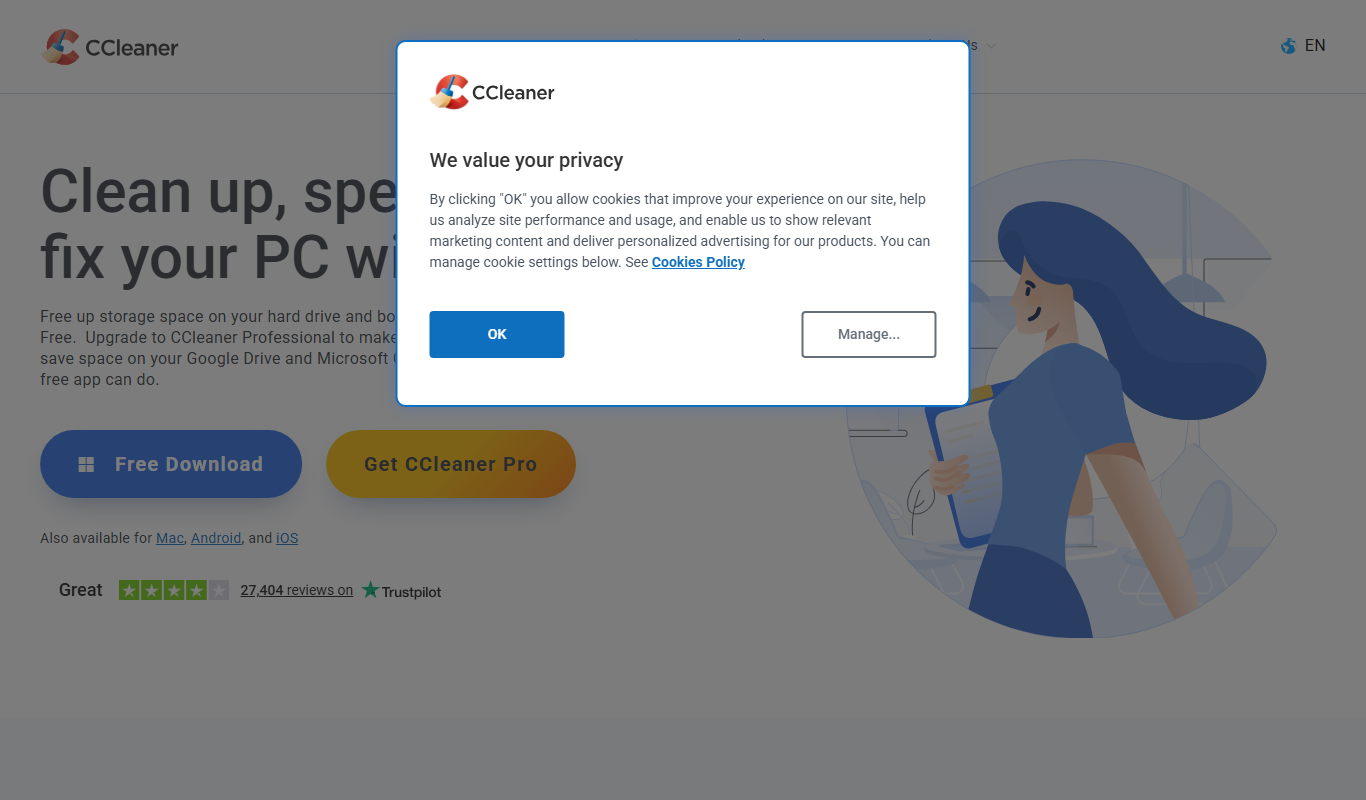 CCleaner app screenshot
