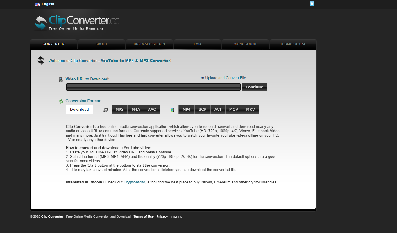 ClipConverter app screenshot
