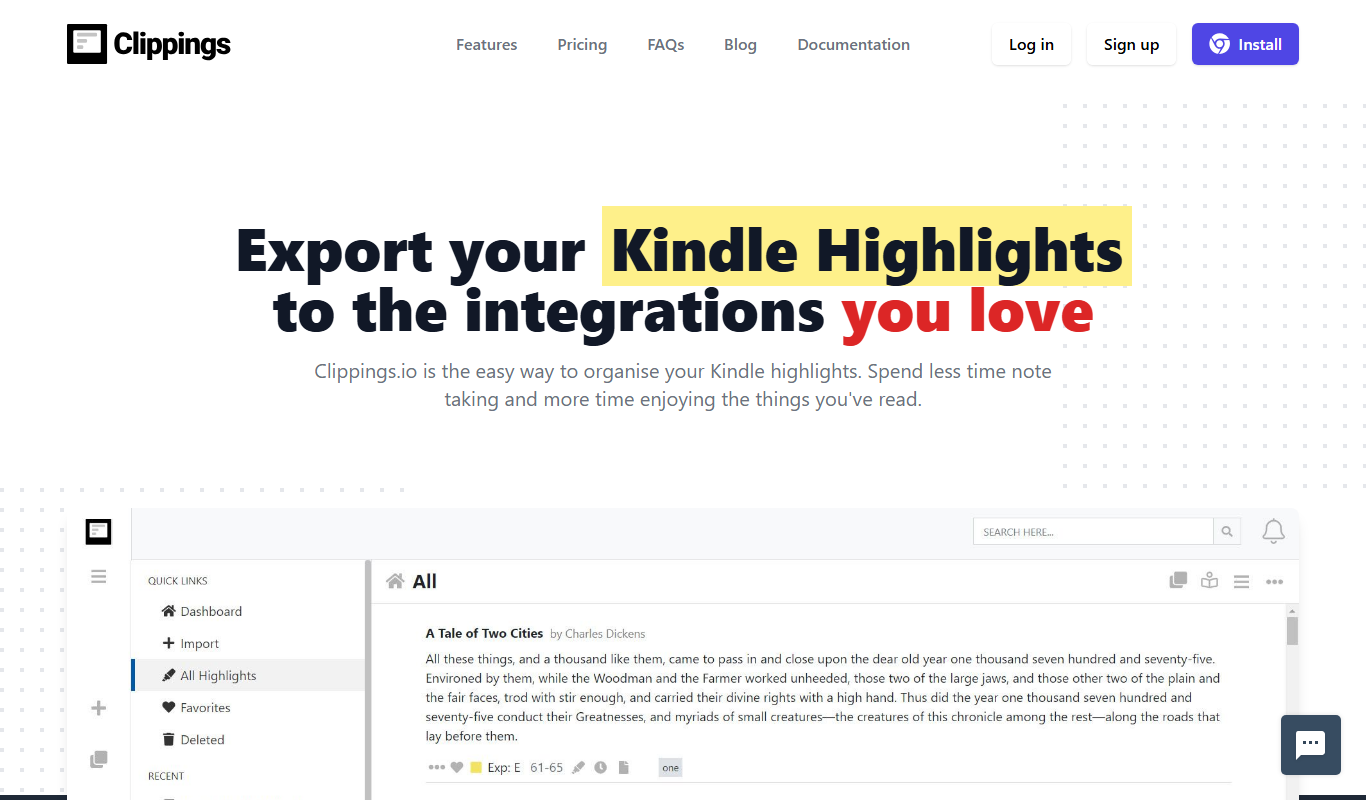Clippings.io app screenshot