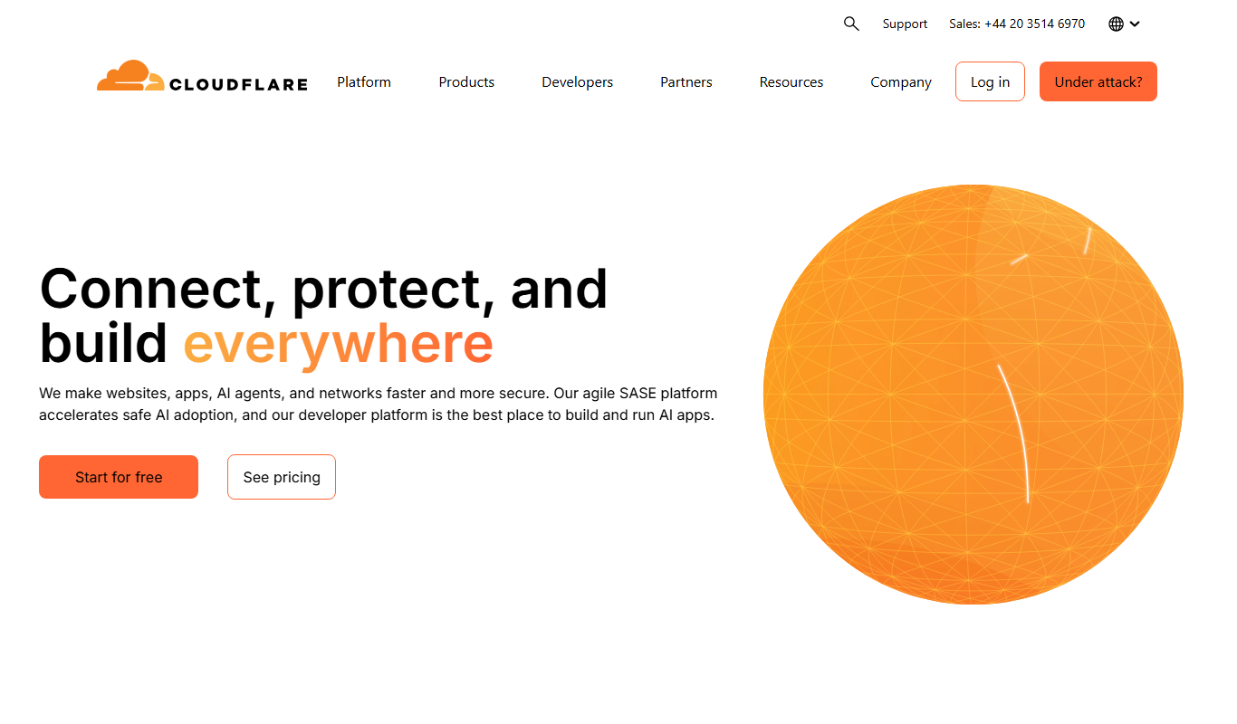 Cloudflare app screenshot