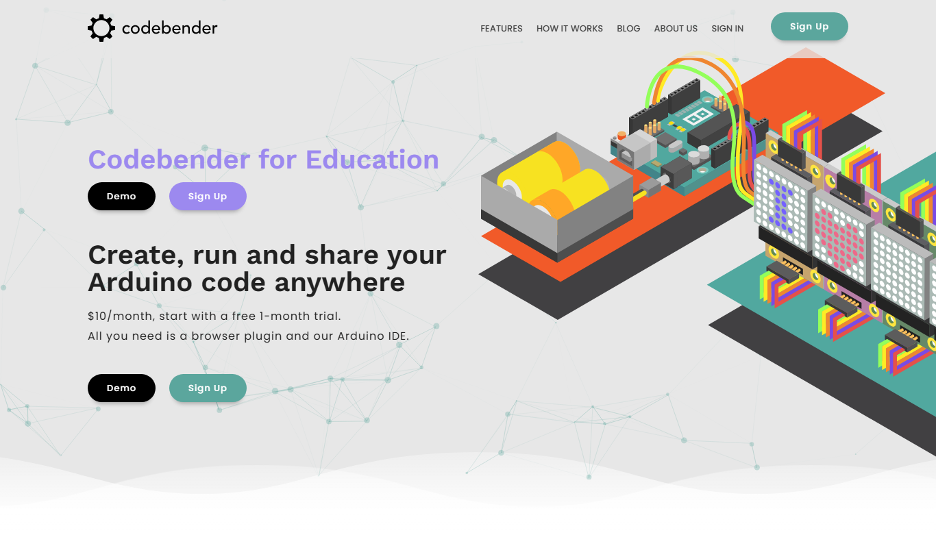 Codebender app screenshot