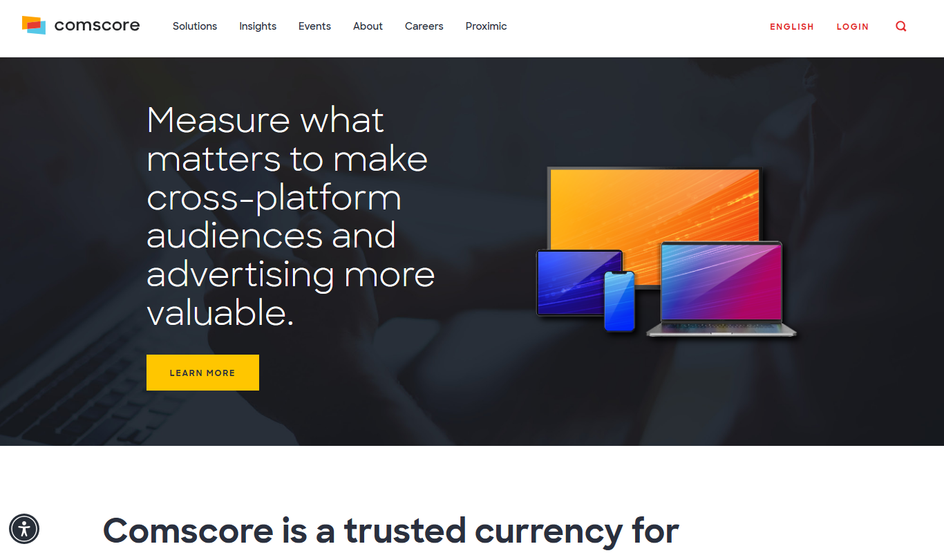 Comscore Video Metrix app screenshot