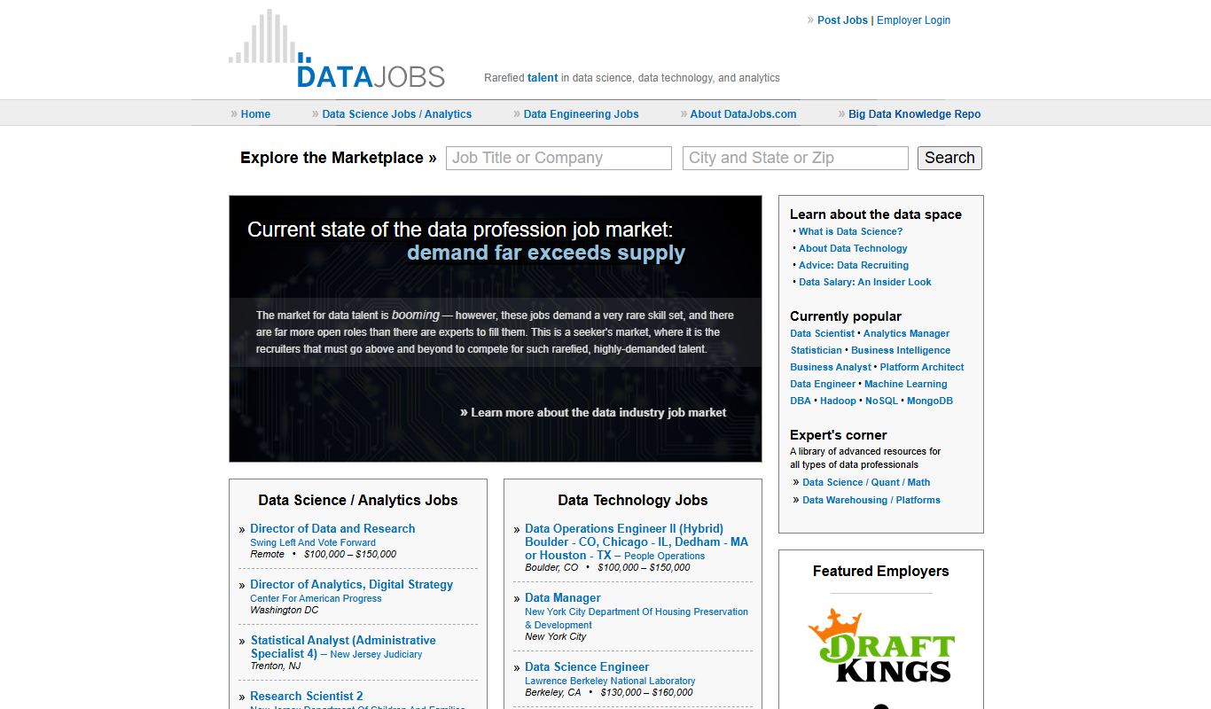 DataJobs.com app screenshot