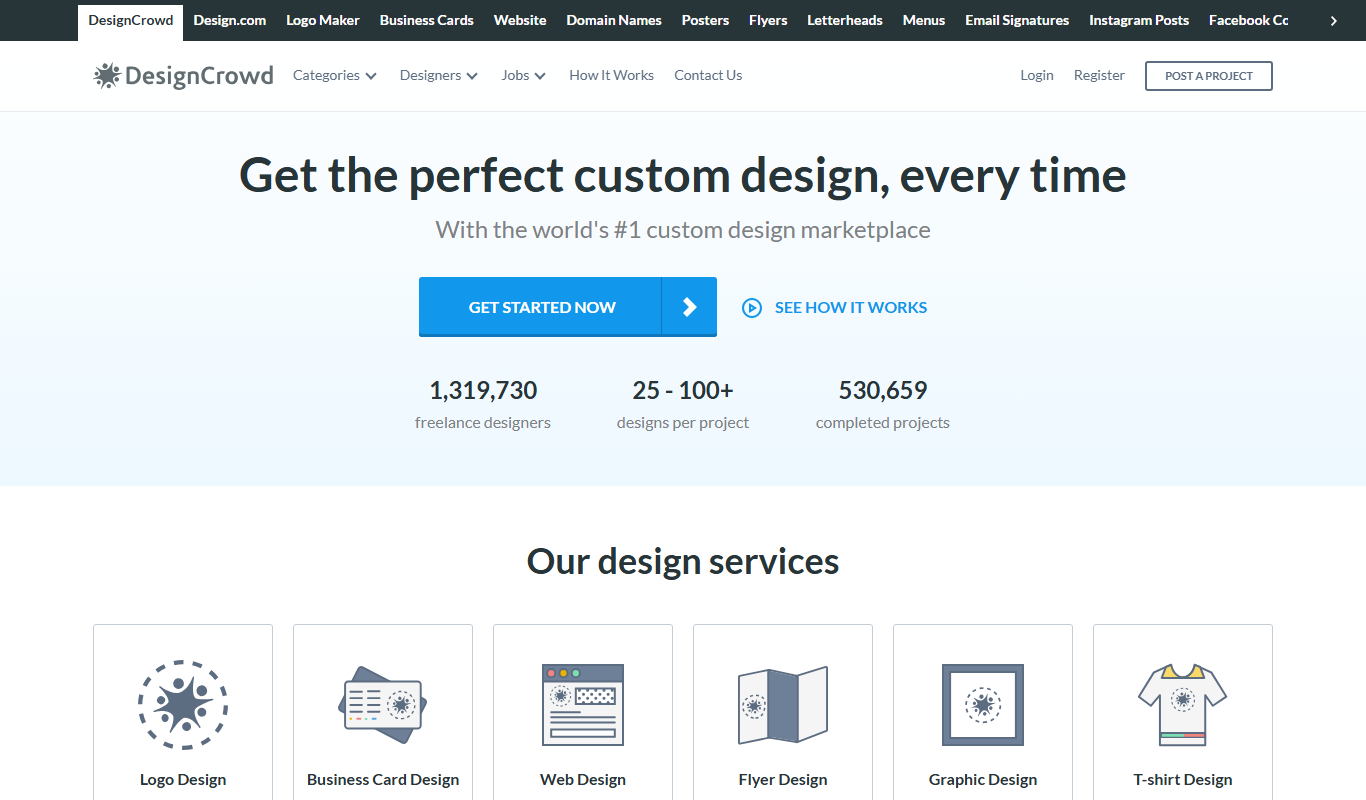 DesignCrowd app screenshot