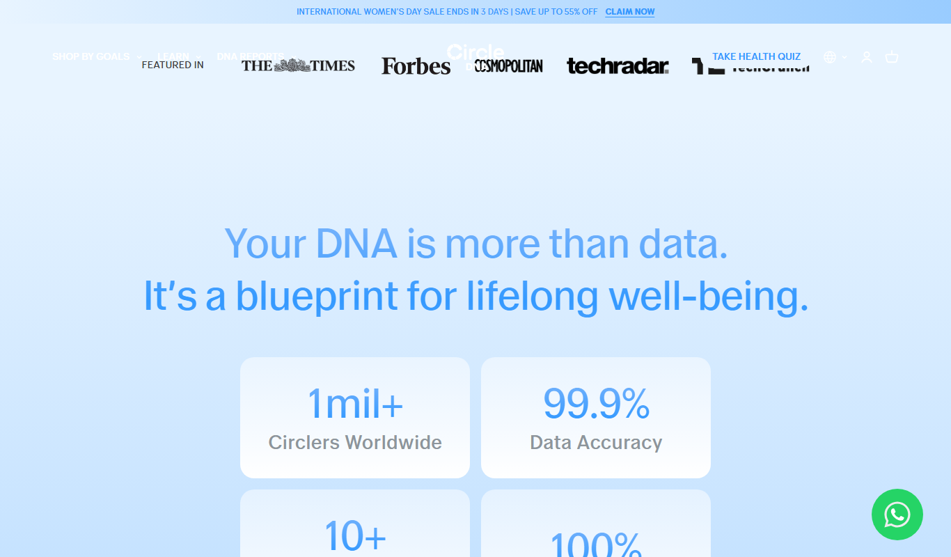 DNAfit app screenshot