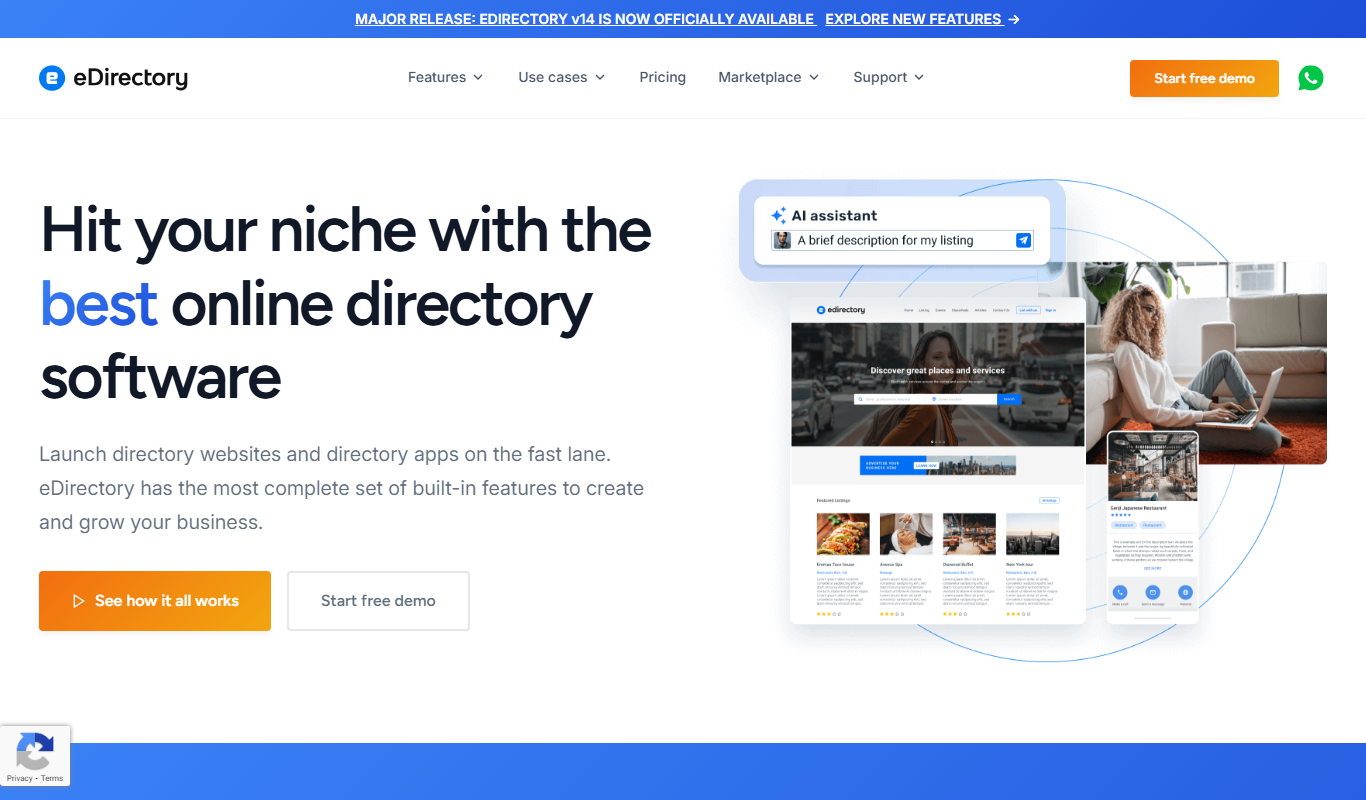 Screenshot of the eDirectory interface