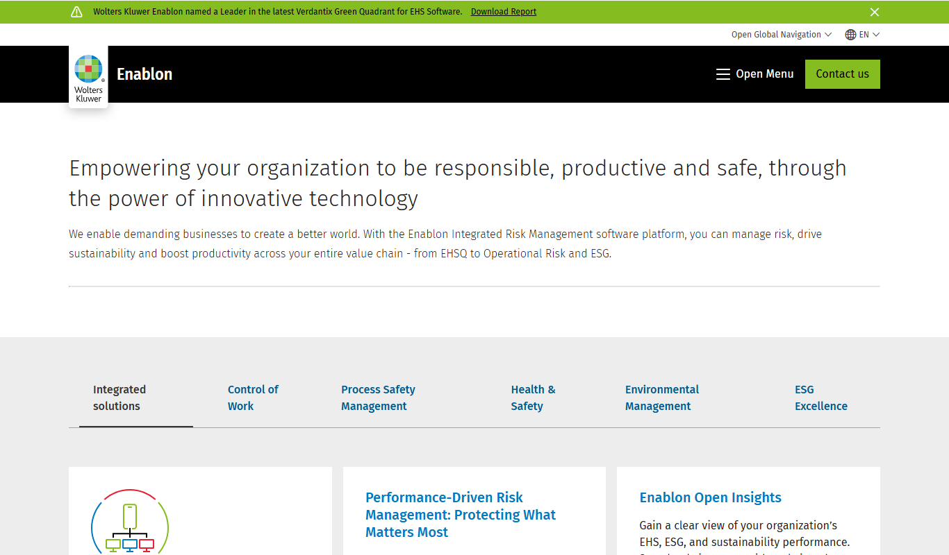 Enablon app screenshot