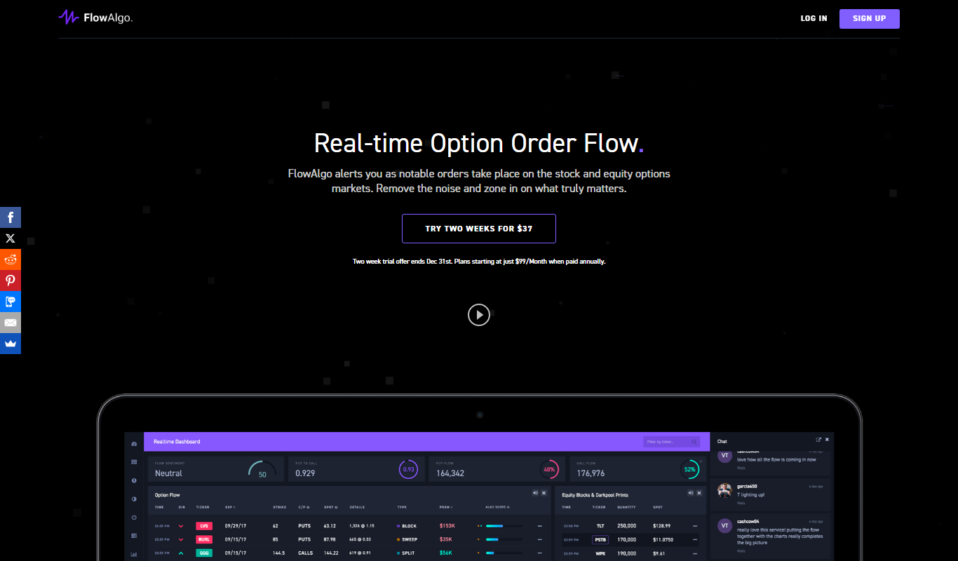 FlowAlgo app screenshot